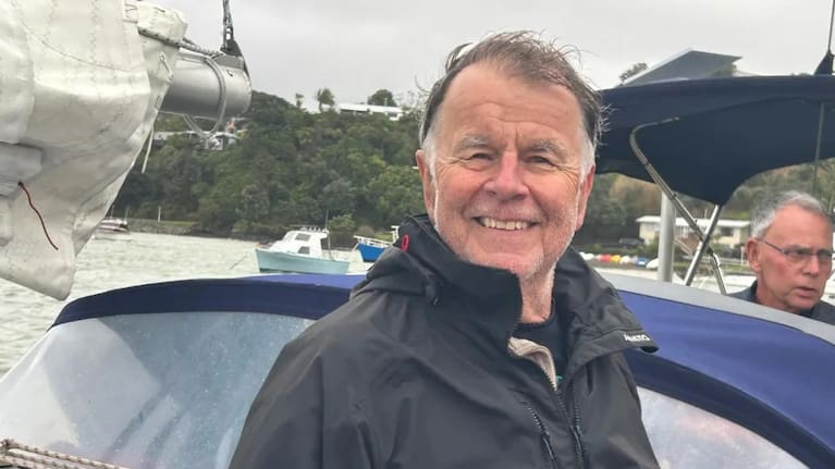 Graeme Francis and his yacht Robbery safely in Mangōnui.