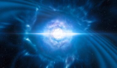 Artist's depiction of two neutron stars merging. Credit - ESO/L. Calçada/M. Kornmesser