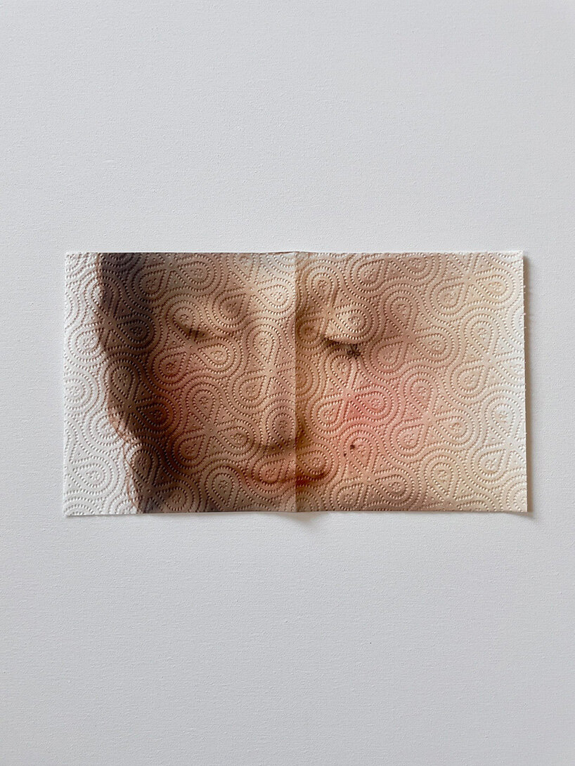 airbrushed onto paper towels, these fragile artworks explore memory and perception - 1