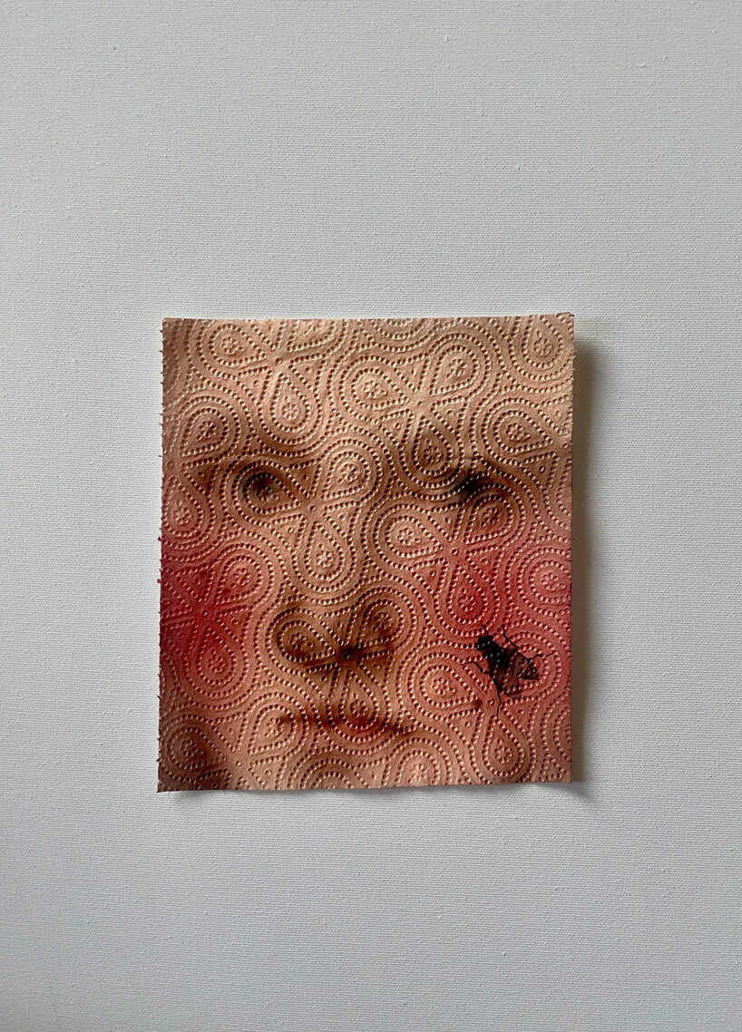 airbrushed onto paper towels, these fragile artworks explore memory and perception - 5