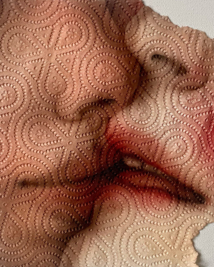 airbrushed onto paper towels, these fragile artworks explore memory and perception - 4