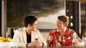 Hudson Williams and Connor Storrie in 'Heated Rivalry'