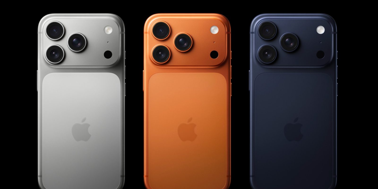 A group of cell phones with camera lenses