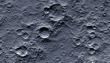 Closeup of moon surface texture