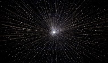 The "Big Bang" explosion in deep space against black background.