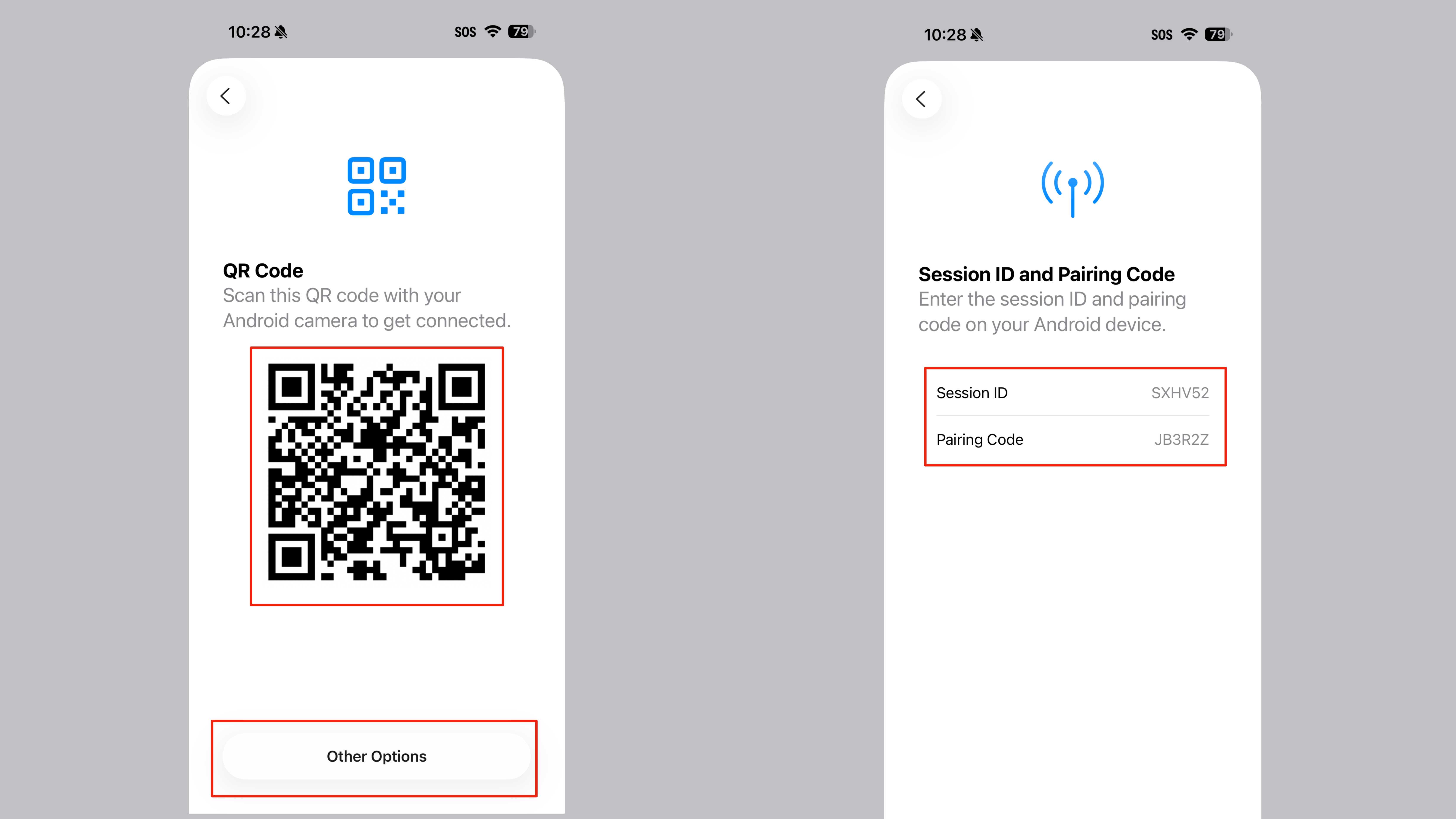 Transferring an eSIM from an Android phone to an iPhone.