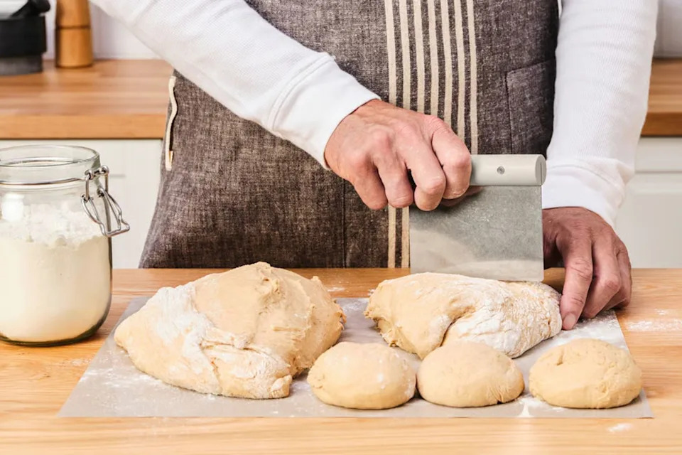 IKEA dough cutter chopping dough