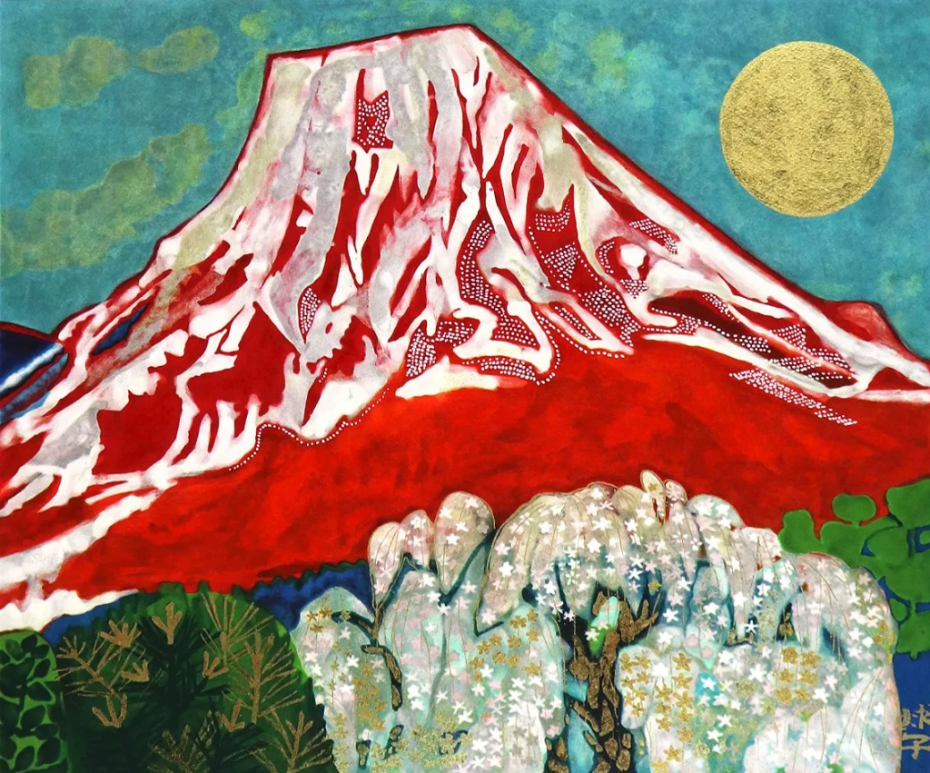Kataoka Tamako (1905-2008), "Mt. Fuji," lithograph, 2014; Takato Kano Gallery.