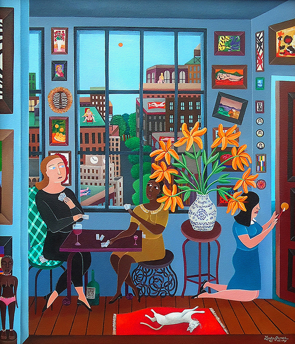 Laura James, My Lady, 2013, acrylic on canvas, 27.5" x 31.5"