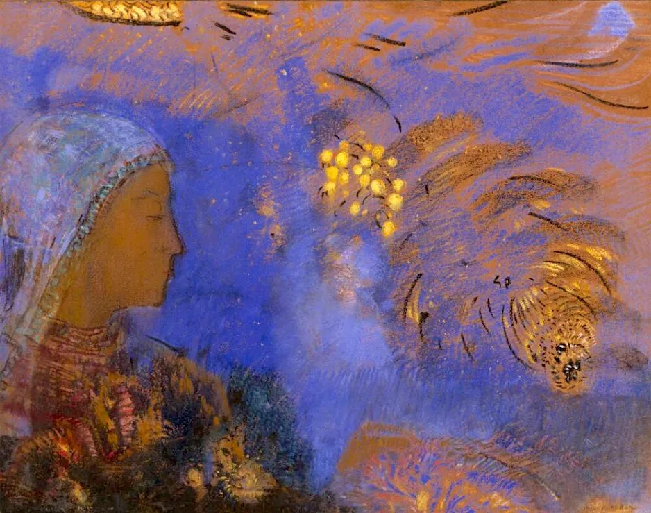 Odilon Redon (1840-1916), "Head of a Woman," pastel on paper, nd; Dallas Museum of Art.