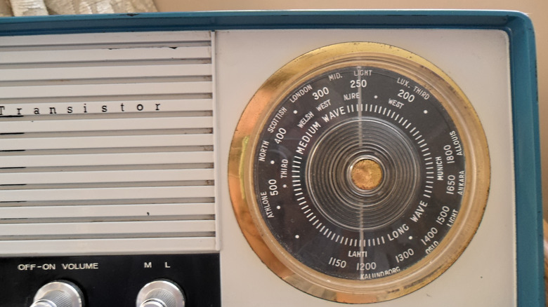 A 1960s-era transistor radio.