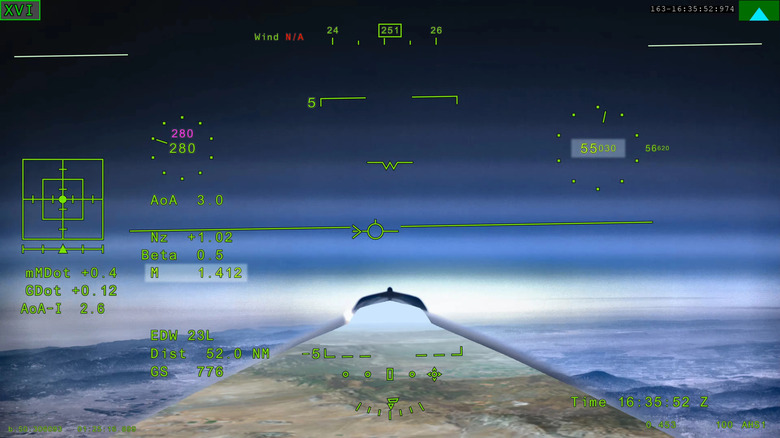 NASA's X‑59 eXternal Vision System (XVS) shows Mach 1.4 at 55,030 feet on Friday, June 12, 2026