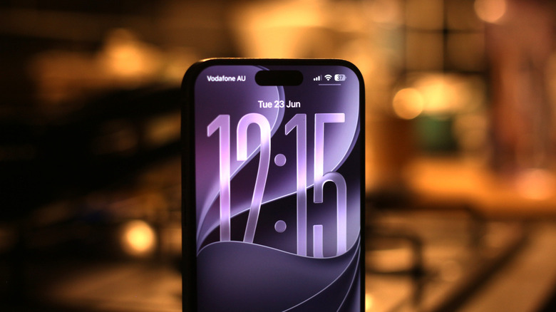 iPhone with the iOS 27 wallpaper