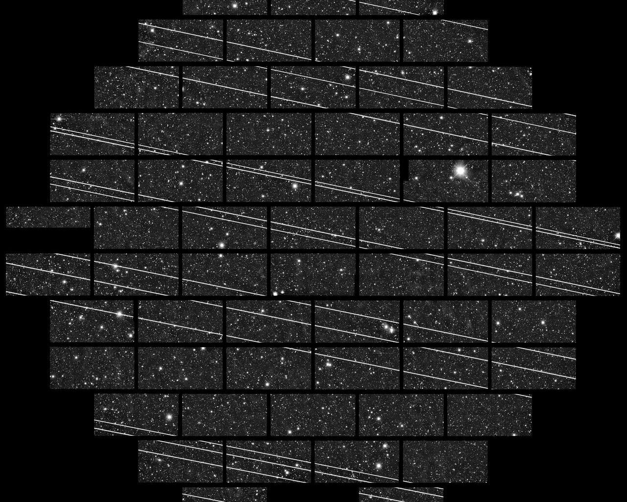 Images of Starlink satellite trails at the Cerro Tololo Inter-American Observatory. Credit - CTIO/NOIRLab/NSF/AURA/DECam DELVE Survey