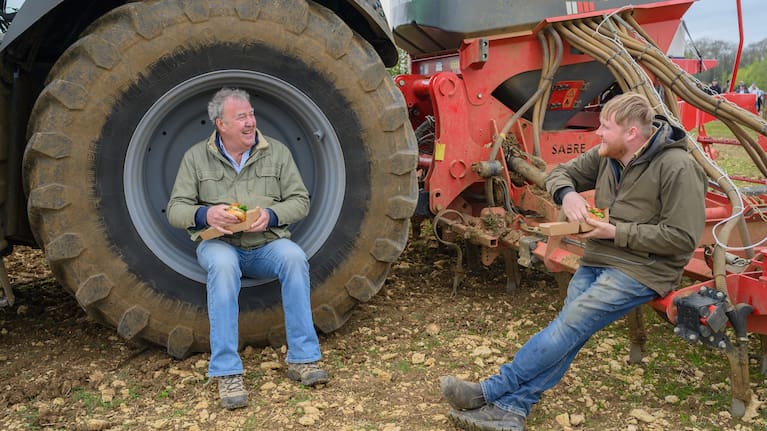 Jeremy and Kaleb, from Clarkson's Farm series 4. 