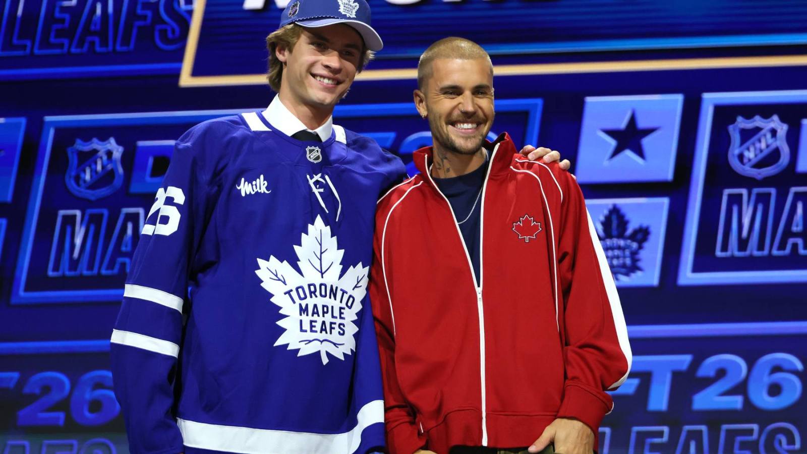 Justin Bieber Announces Number 1 Pick for Maple Leafs at NHL Draft