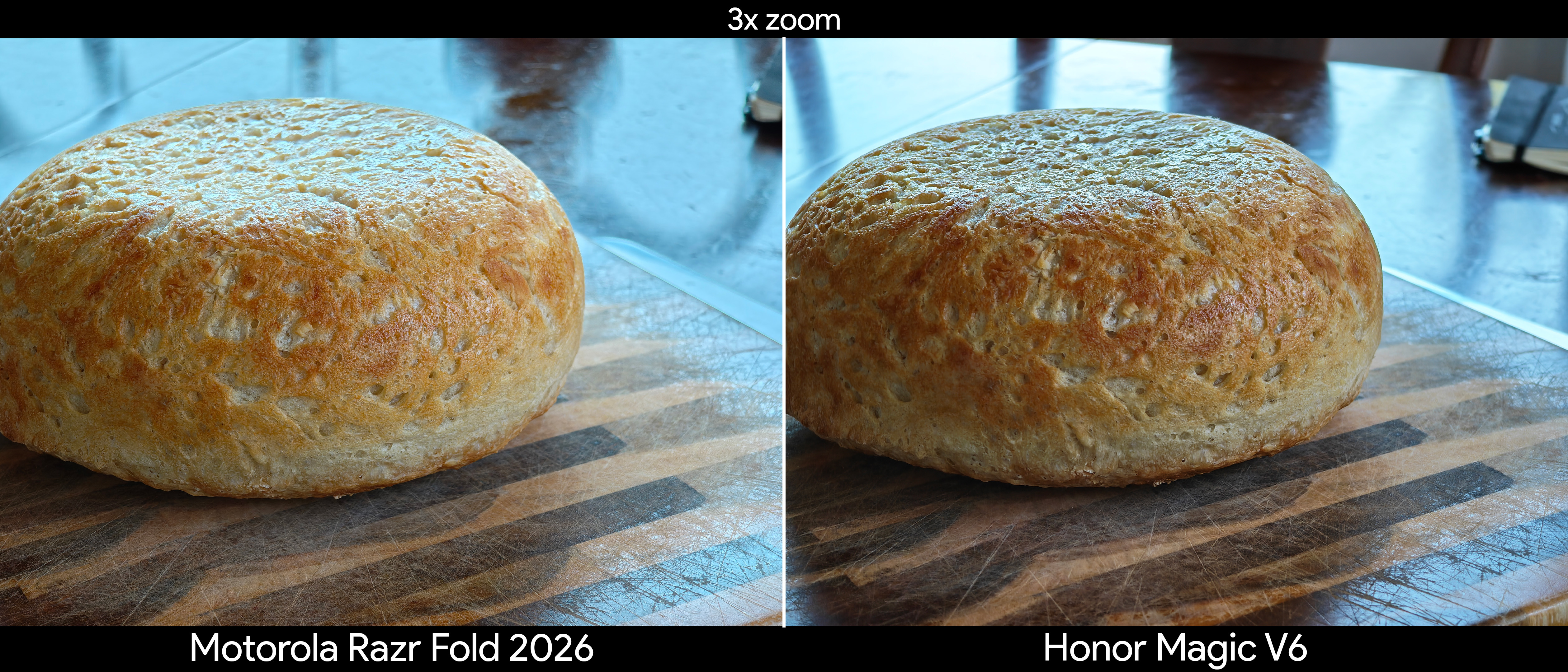 Comparing telephoto camera quality between the Motorola Razr Fold 2026 and Honor Magic V6
