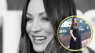 Pregnant Kaley Cuoco makes first red carpet appearance since baby news at 'Life, Larry and The Pursuit of Unhappiness' premiere