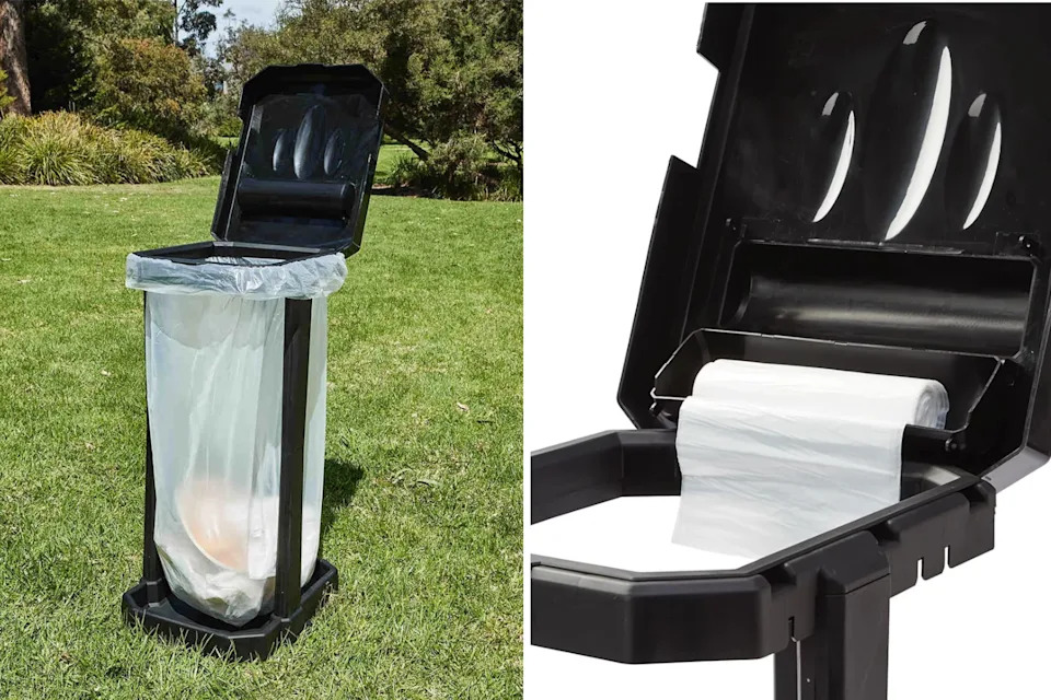 The bin is a portable and space-saving option.