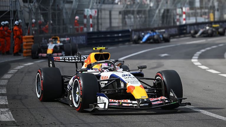 Liam Lawson of New Zealand driving the (30) Visa Cash App Racing Bulls VCARB 03 RB Ford on track during the F1 Grand Prix of Monaco.