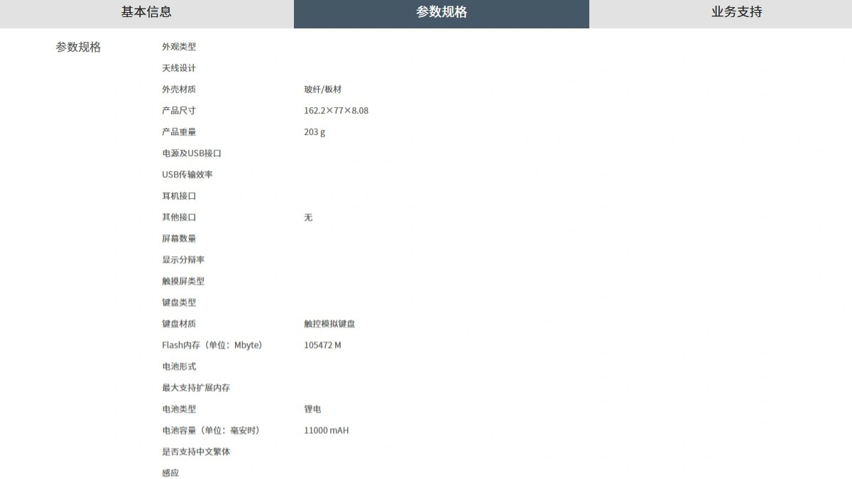 Honor X80 Pro Max listing