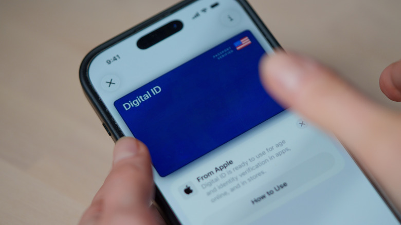 A digital ID card in an iPhone's Apple Wallet app.