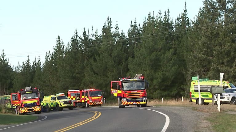 Emergency services were called to Loburn Whiterock Rd shortly after 10am.