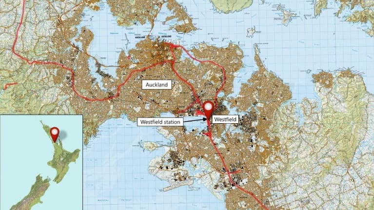 Location of the incident at Westfield, Auckland / Source: Land Information New Zealand