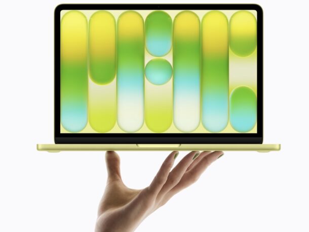 MacBook Neo in Citrus color