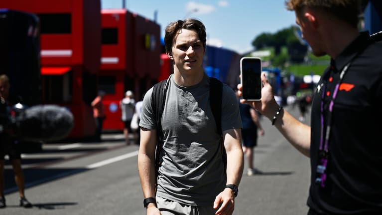 McLaren driver Oscar Piastri of Australia walks through the paddock as he arrives for the Austrian F1 Grand Prix, in Spielberg, Austria.