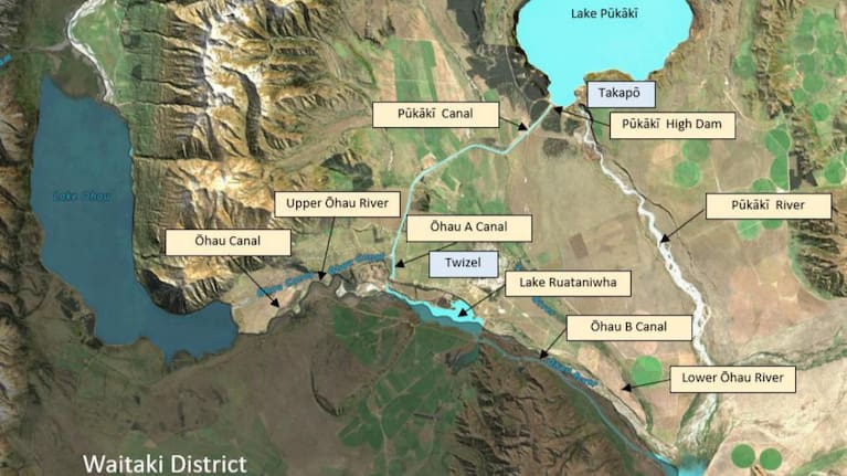 Meridian's Waitaki power scheme runs from Lake Benmore to Lake Pukaki.