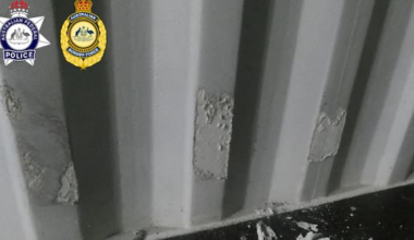 More than $224m of meth painted on container walls seized in Sydney
