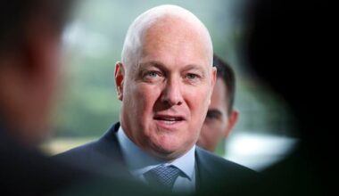Full video: PM Luxon speaks to media from Auckland