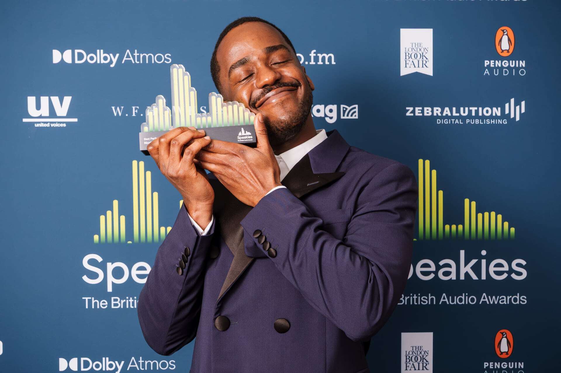 Ncuti Gatwa, Best Performance winner, at The British Audio Awards © Alex Brenner