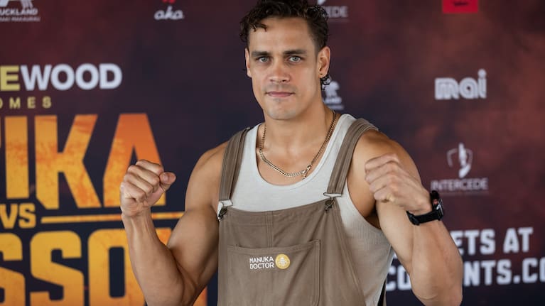 New Zealand cruiserweight boxer David Nyika, pictured at today's announcement.
