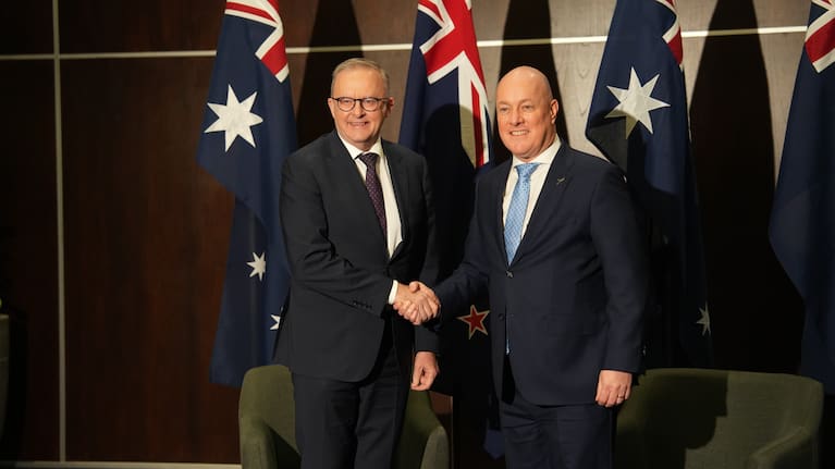 New Zealand Prime Minister Christopher Luxon and Australian Prime Minister Anthony Albanese.