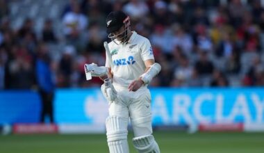 Black Caps 36-3 chasing 254 after England removes Williamson late on day two