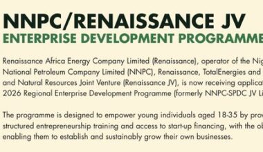 NNPC/Renaissance JV Enterprise Development Programme 2026 for young Nigerian graduates. – Opportunities For Africans