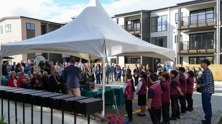 The opening of the new Kainga Ora homes was celebrated on Thursday