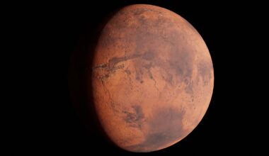The tallest volcano in the solar system is so wide that from most places on its slopes, you would never see a dramatic summit rising ahead of you — Olympus Mons is broader than some countries, and its gentle flanks curve away with Mars long before the mountain looks like a mountain at all.