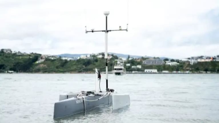 One of X-Craft's autonomous vessels Nemesis during NIWA's 2022 trials.