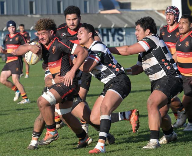 Action from today's premier club rugby match between Southern and Zingari at Bathgate Park. Photo...