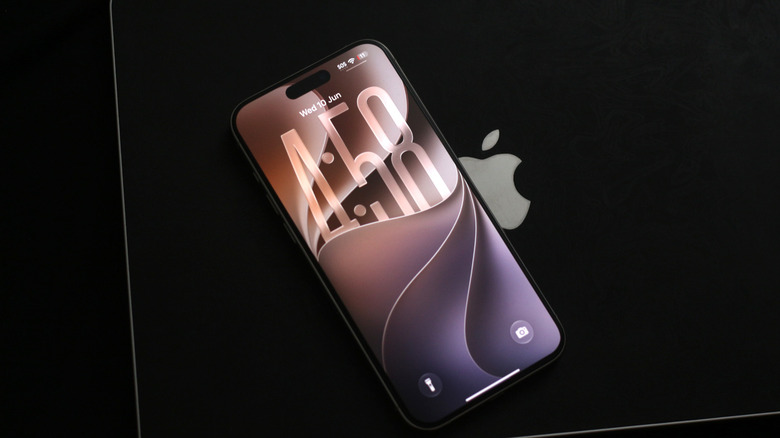 iPhone with the new iOS 27 wallpaper