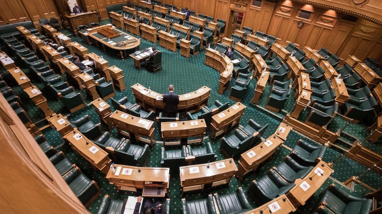 The debating chamber at Parliament