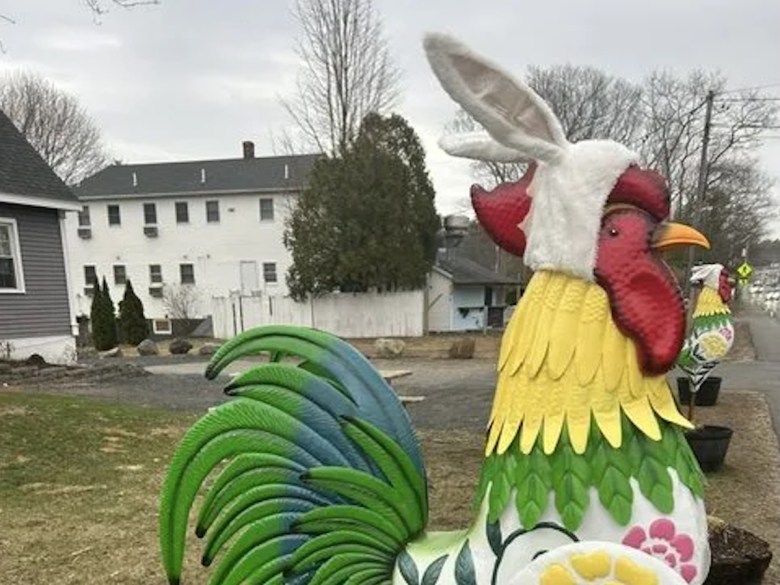 Ogunquit family battling to keep tin rooster sculptures on display