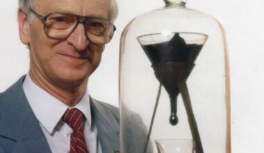 In 1927 a Brisbane physics professor melted a lump of tar and sealed it in a funnel, and almost a century later that tar, stiff enough to shatter under a hammer, has dripped only nine times