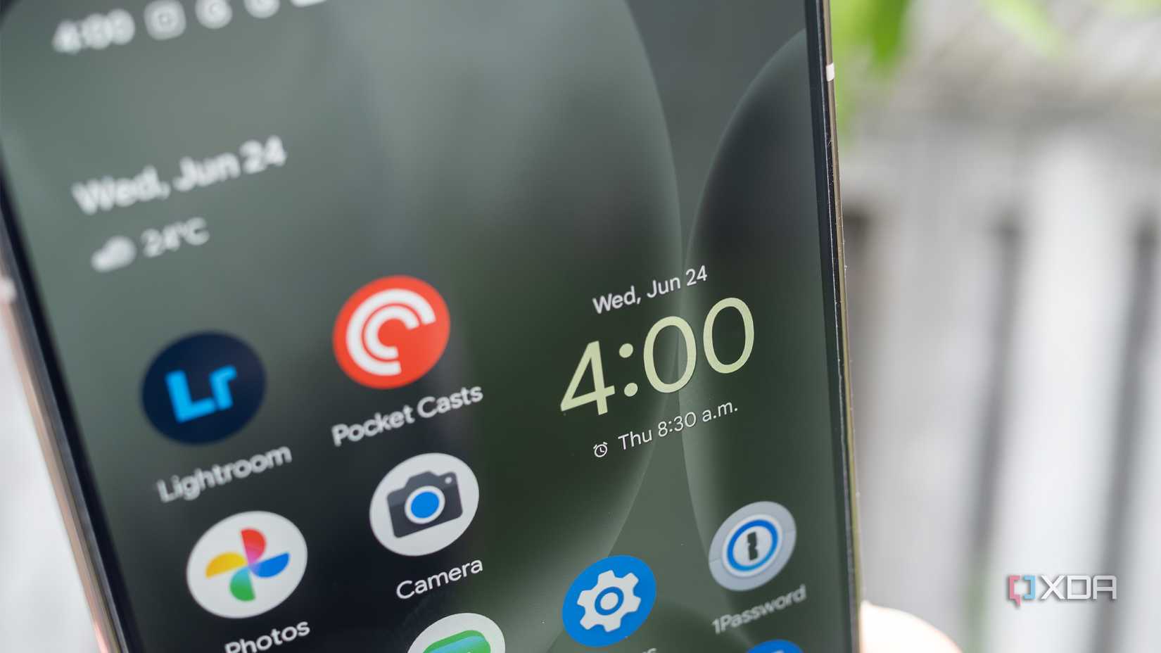 The Pixel 10 Pro's Clock widget