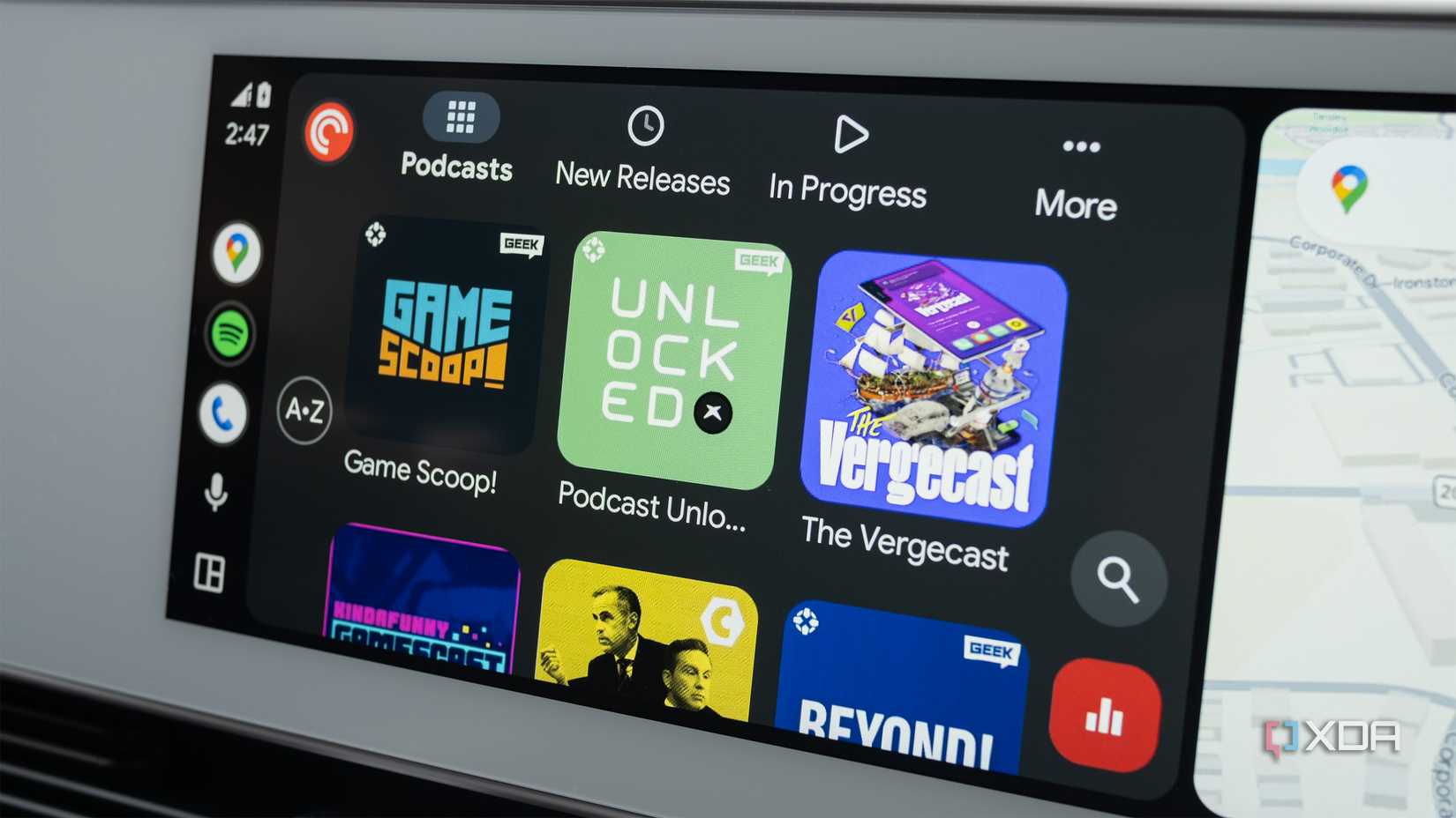 Pocketcasts on Android Auto 