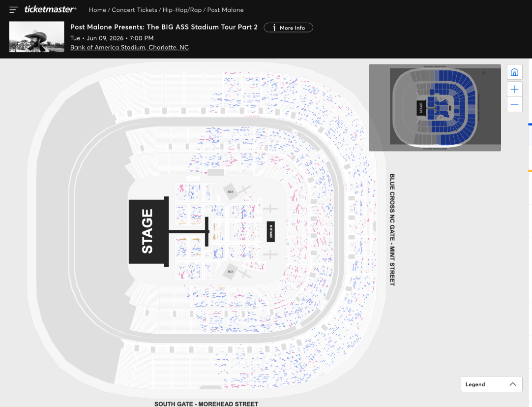 Post Malone Ticket Sales Charlotte