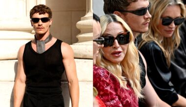 Connor Storrie Sits Between Icons Madonna & Kate Moss at Saint Laurent's Paris Show - Just Jared - Celebrity News and Gossip